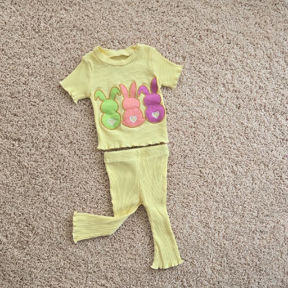 Baby Girl Yellow Bunny Set